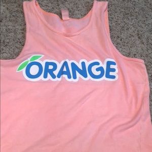 Stingrays Orange tank top small